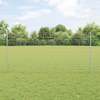 Wbudowany słupek ogrodzeniowy 44 pcs srebrny 160 cm