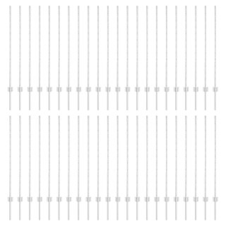 Wbudowany słupek ogrodzeniowy 44 pcs srebrny 160 cm