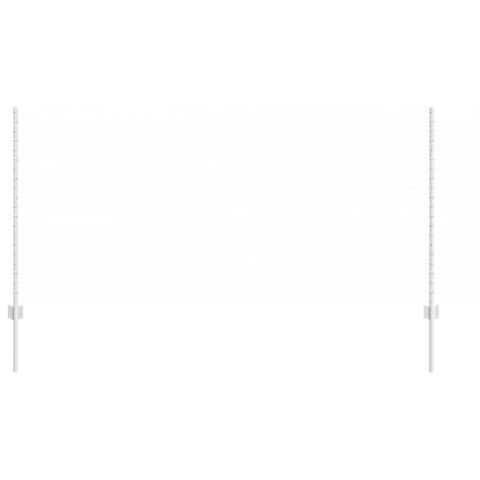 Wbudowany słupek ogrodzeniowy 44 pcs srebrny 160 cm