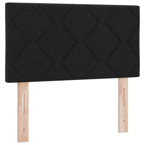 Łóżko sprężynowe z materacem Czarny 80 x 200 cm tkanina