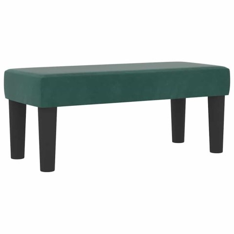 Łóżko sprężynowe z poduszką Ciemnozielony 200 x 80 cm Aksamit