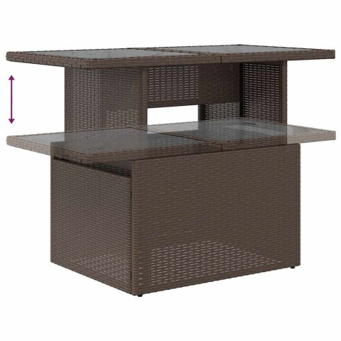 Zestaw Sof na Ogród z poduszką 6 pcs Brązowy Rattan poli