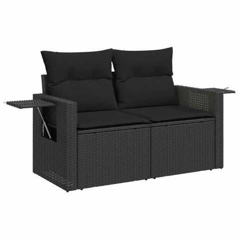 Zestaw Sof na Ogród 10 pcs Czarny polirattan